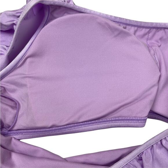 Seafolly Shine On One Shoulder Bikini Top Lilac Size 12 - Picture 4 of 7